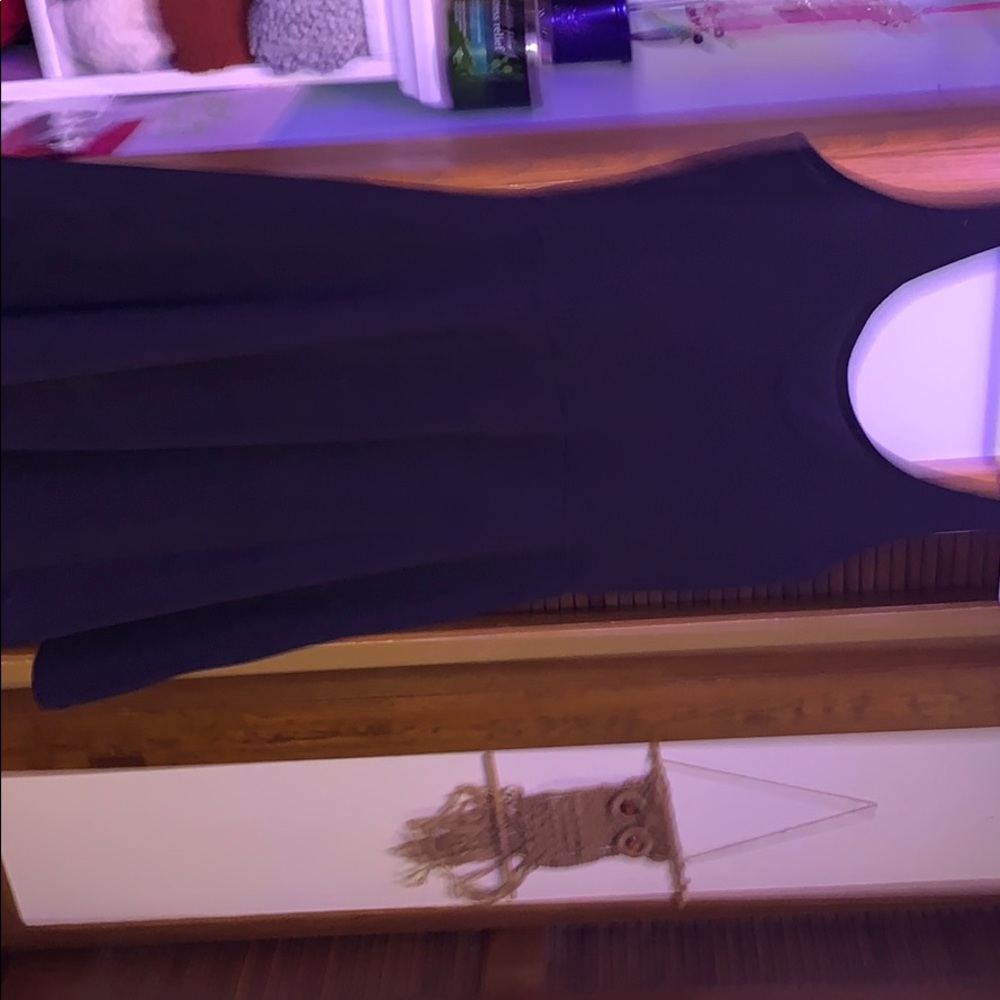 Plain black dress